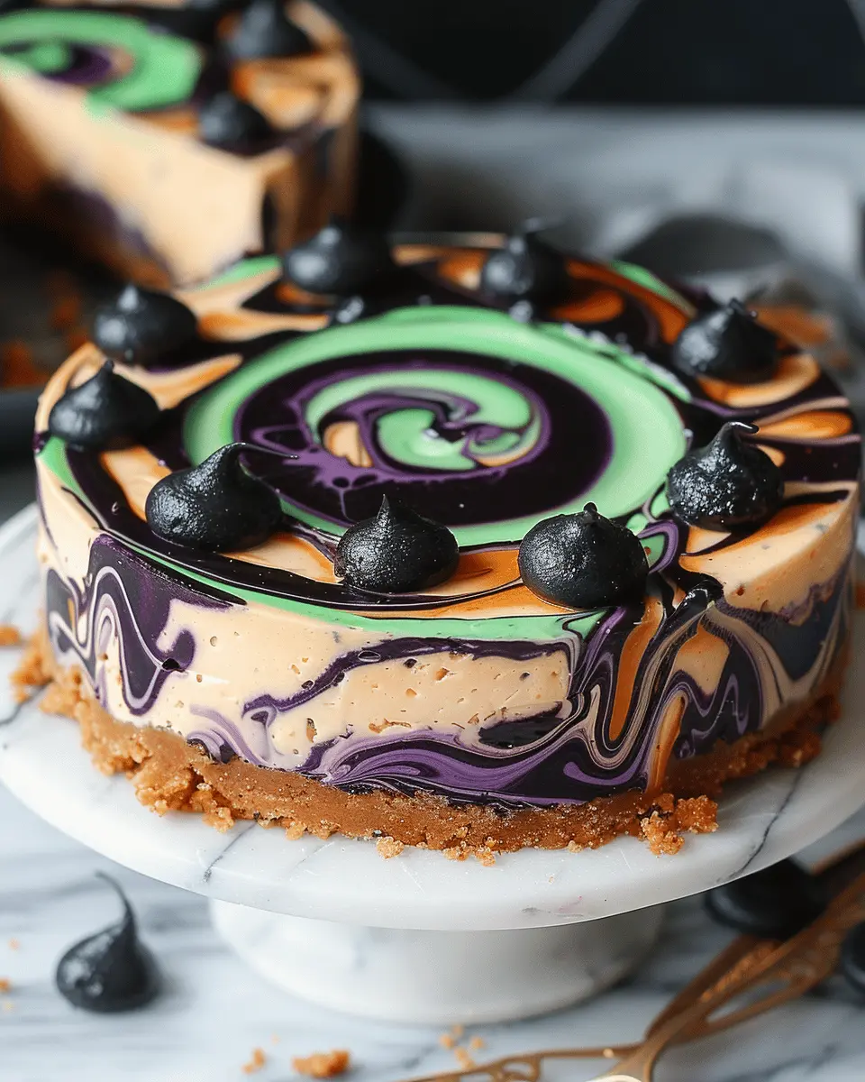 Witches’ Brew Swirl Cheesecake: Indulgent Delight for Fall Festivities