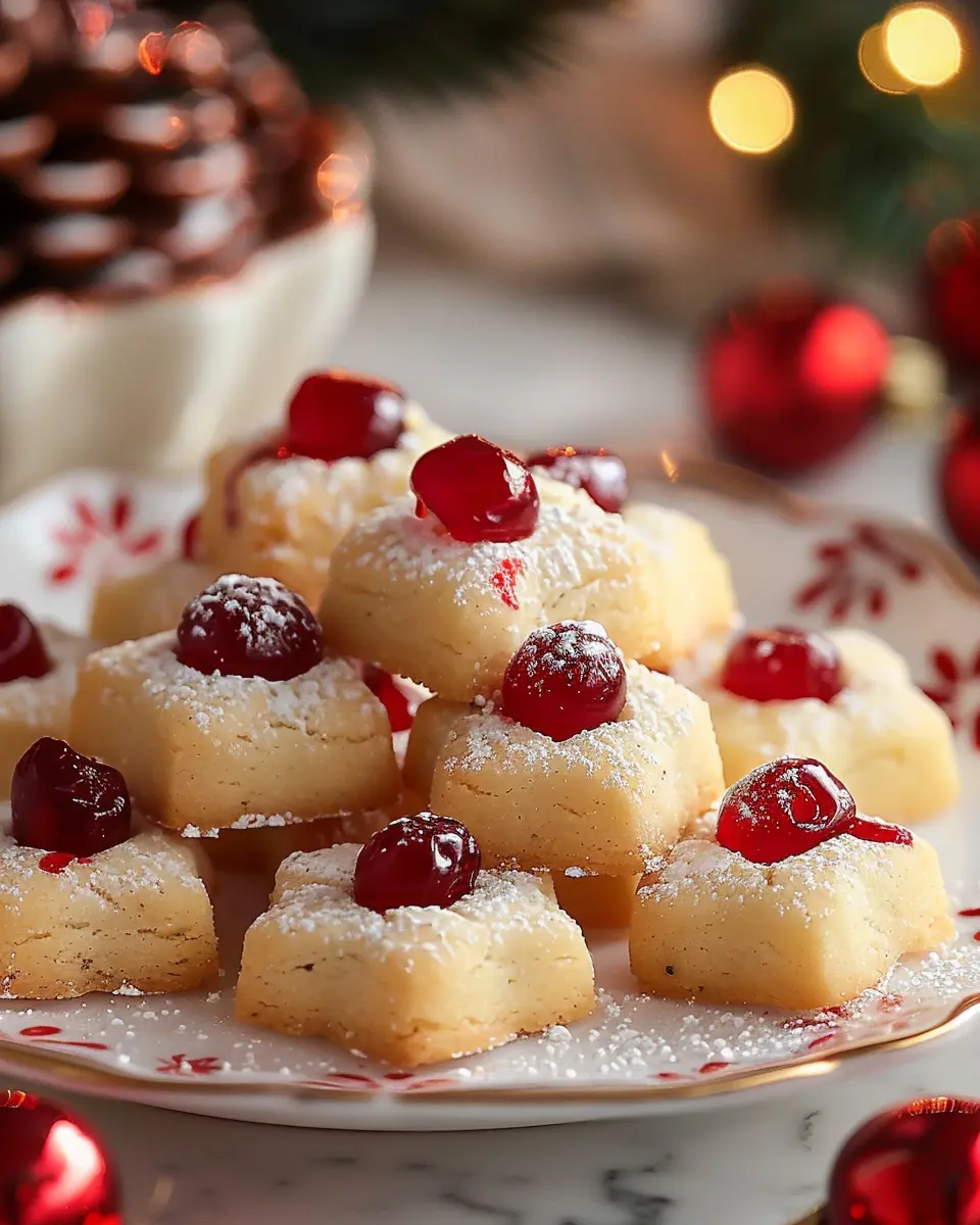 Christmas Maraschino Cherry Shortbread Cookies: Easy Delightful Treats