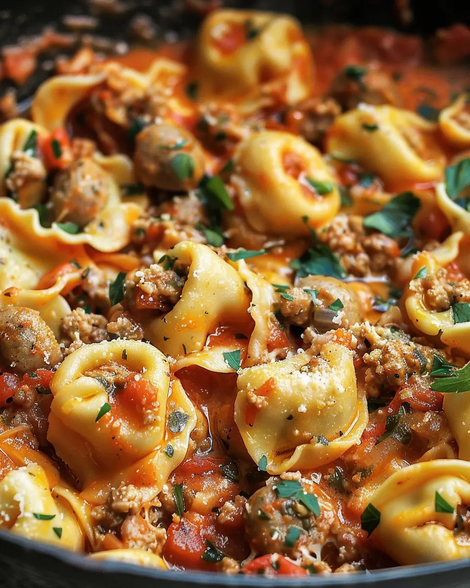 rockpot cheese tortellini and sausage: a warm, hearty delight