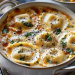 Creamy Tuscan Ravioli Soup