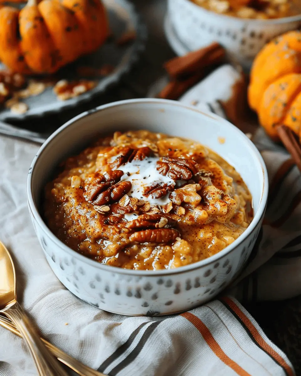 Slow Cooker Pumpkin Pie Oatmeal for a Cozy Fall Breakfast