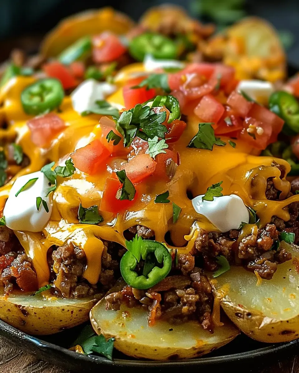 Cheesy Taco Potatoes: Indulgent Comfort with Turkey Bacon Twist