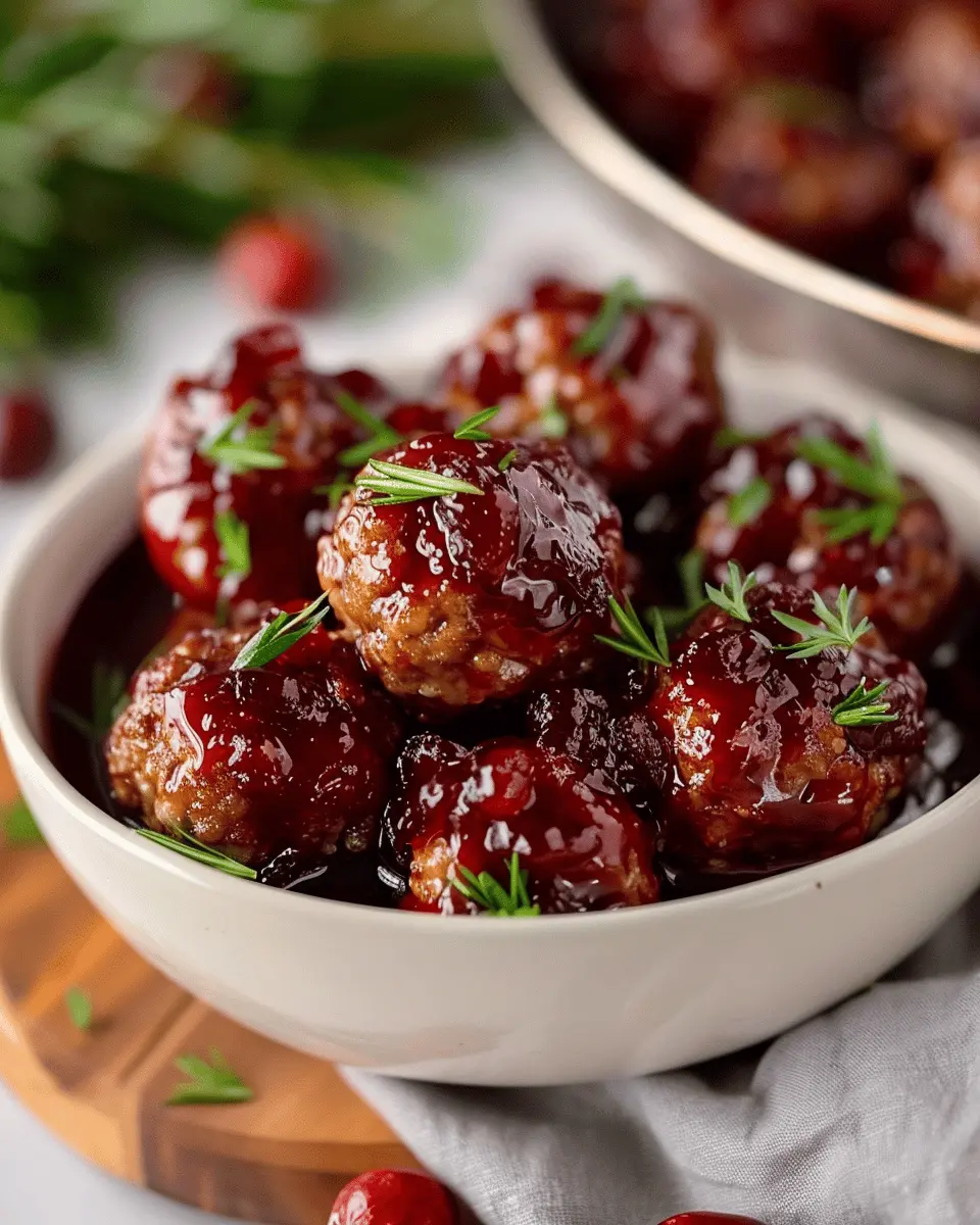 Cranberry Meatballs: Juicy Turkey Bacon Treats for Any Occasion