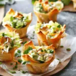 Caesar Salad Wonton Cups