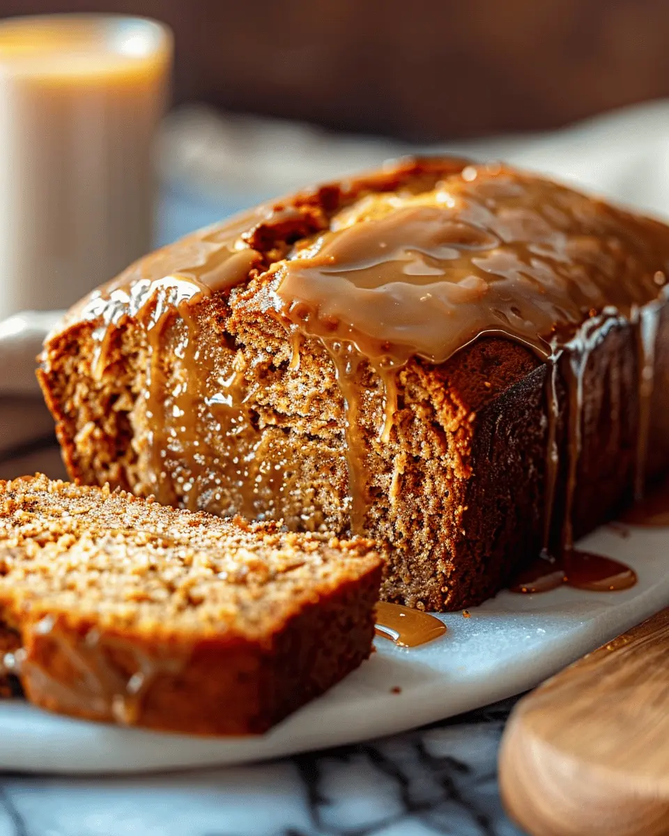 Rich Brown Butter Pumpkin Bread with a Salted Maple Glaze