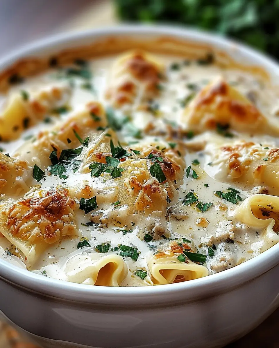 Creamy Alfredo Lasagna Soup: Indulgent Comfort in Every Bowl