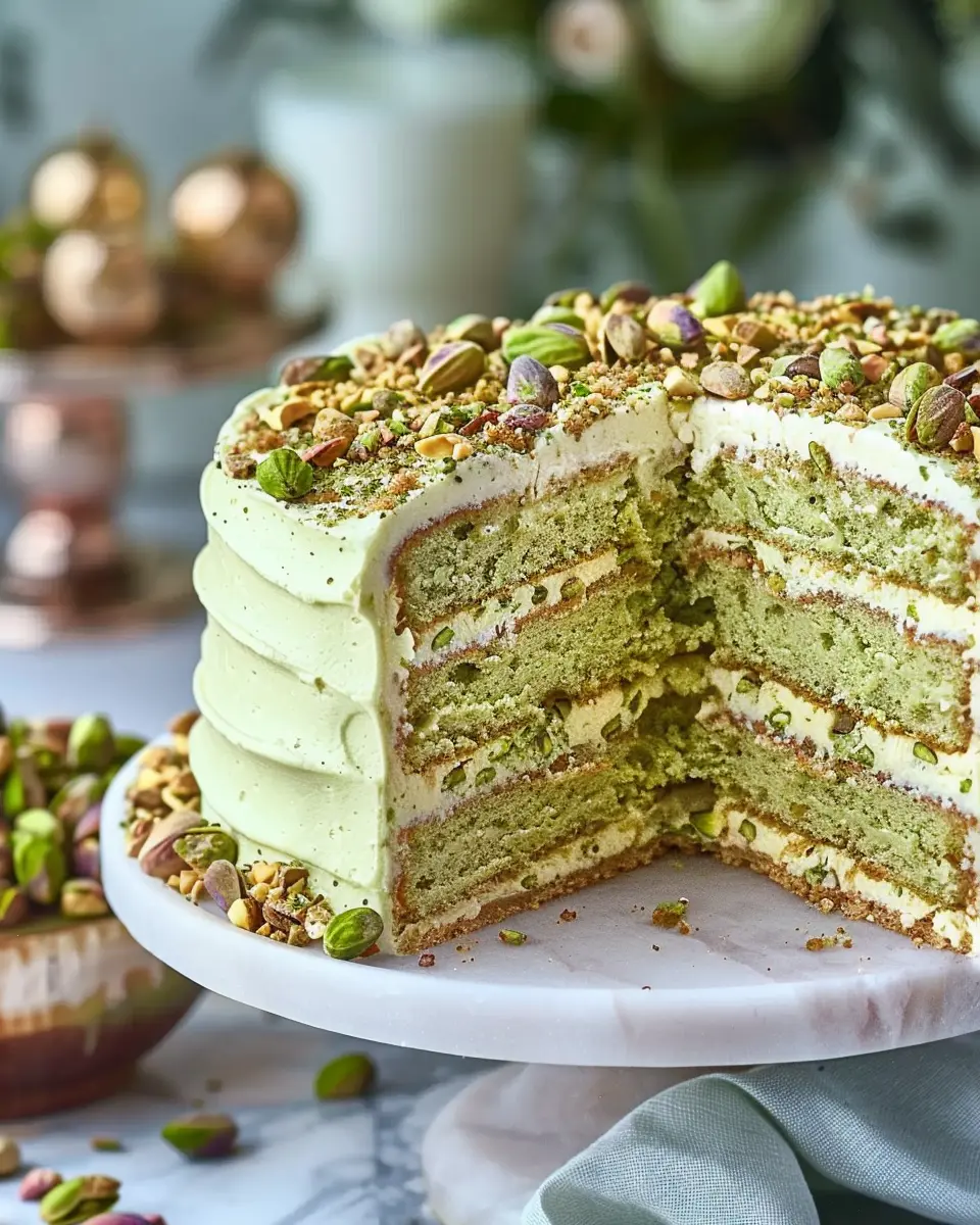 Pistachio Mascarpone Layer Cake: The Best Indulgent Delight