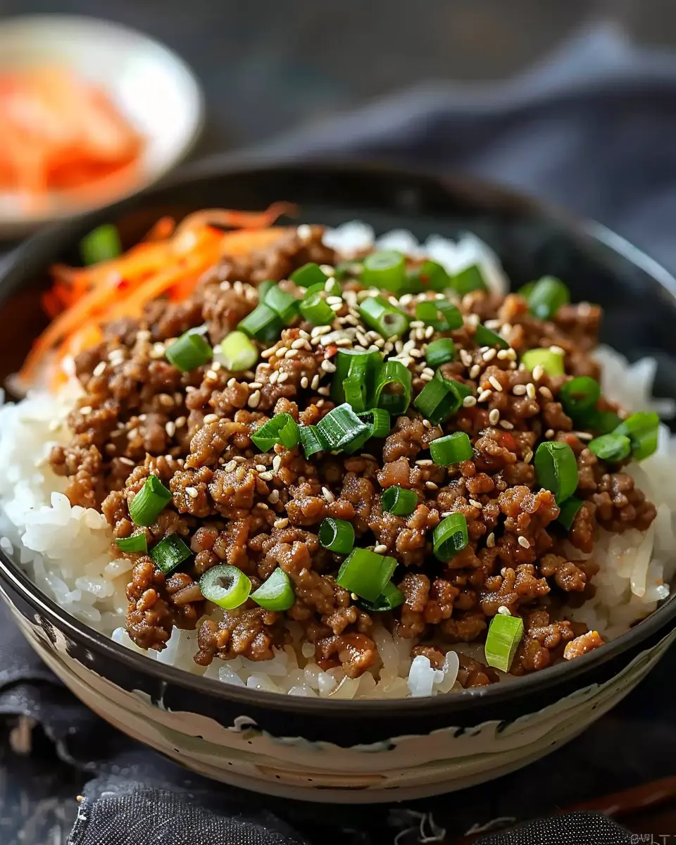 Korean Ground Beef Bowl: Easy, Quick and Flavorful Weeknight Delight