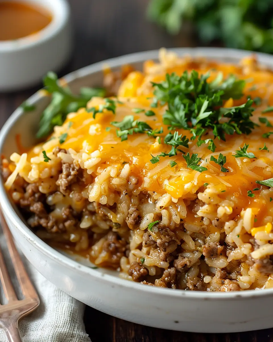 Cheesy Ground Beef and Rice Casserole: The Easy Comfort Food Everyone Loves