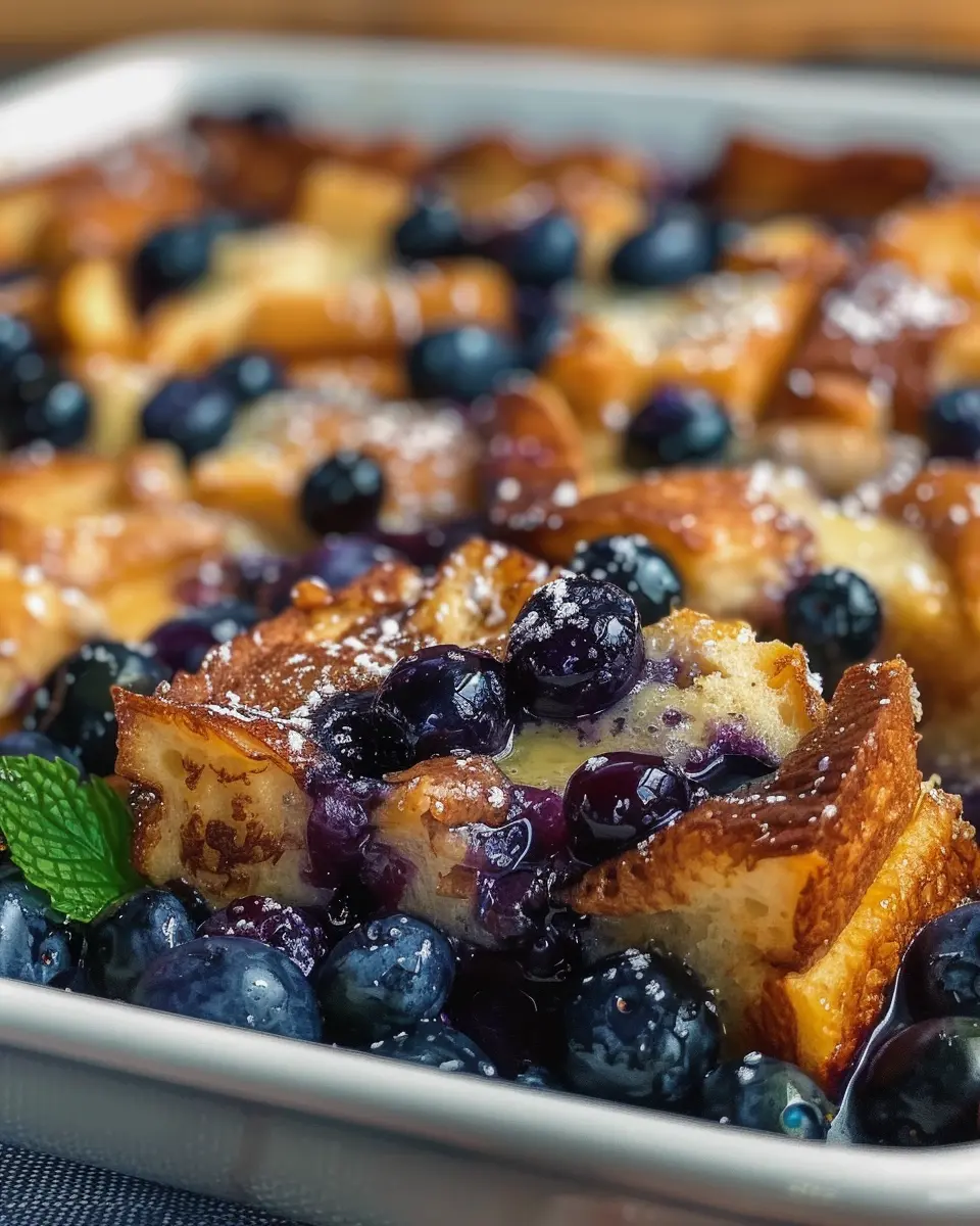 Blueberry Lemon French Toast Casserole: Easy Overnight Delight