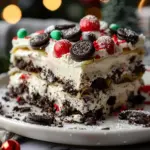 No-Bake Christmas Oreo Lasagna
