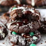 Chocolate Mint Kiss Crinkles