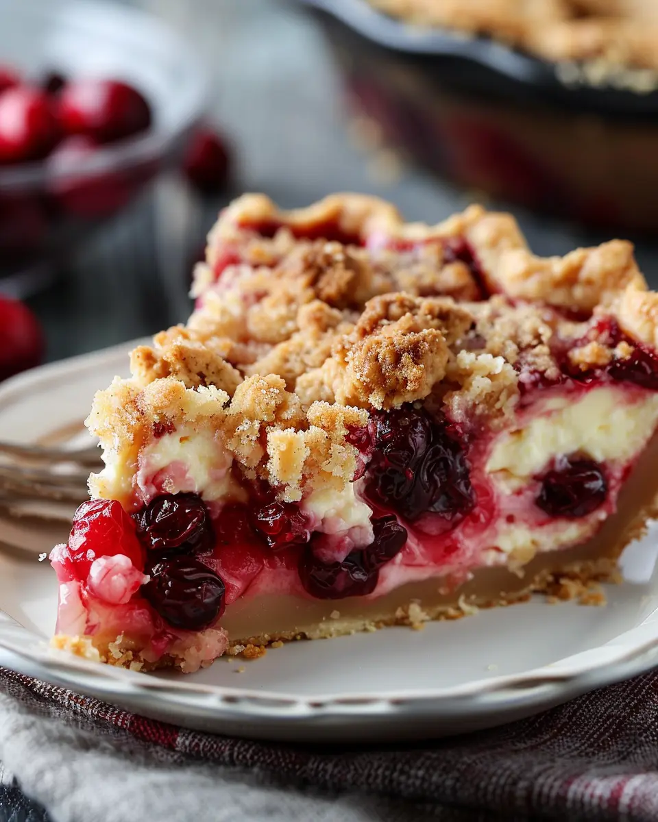 Cranberry Cream Cheese Crumb Pie: The Best Easy Dessert Recipe