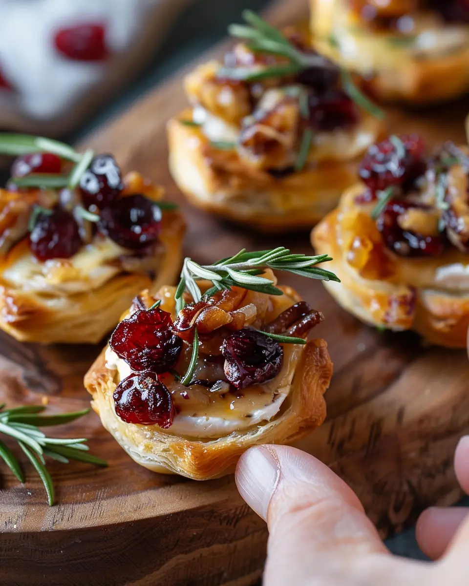 Baked Cranberry Brie Bites: Easy Turkey Bacon Appetizer Delight