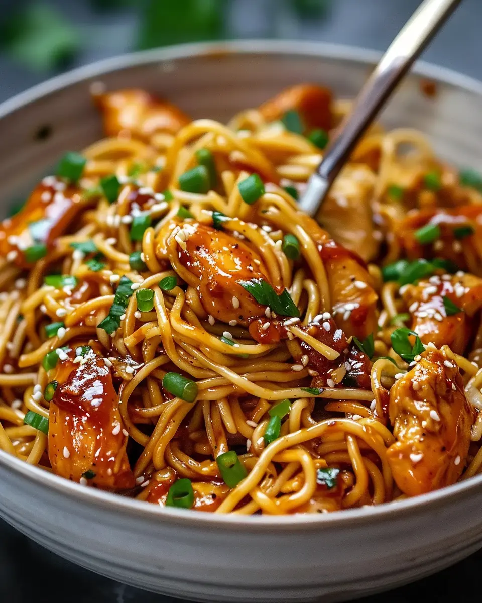 Sticky Garlic Chicken Noodles Recipe: The Best Comfort Dish at Home