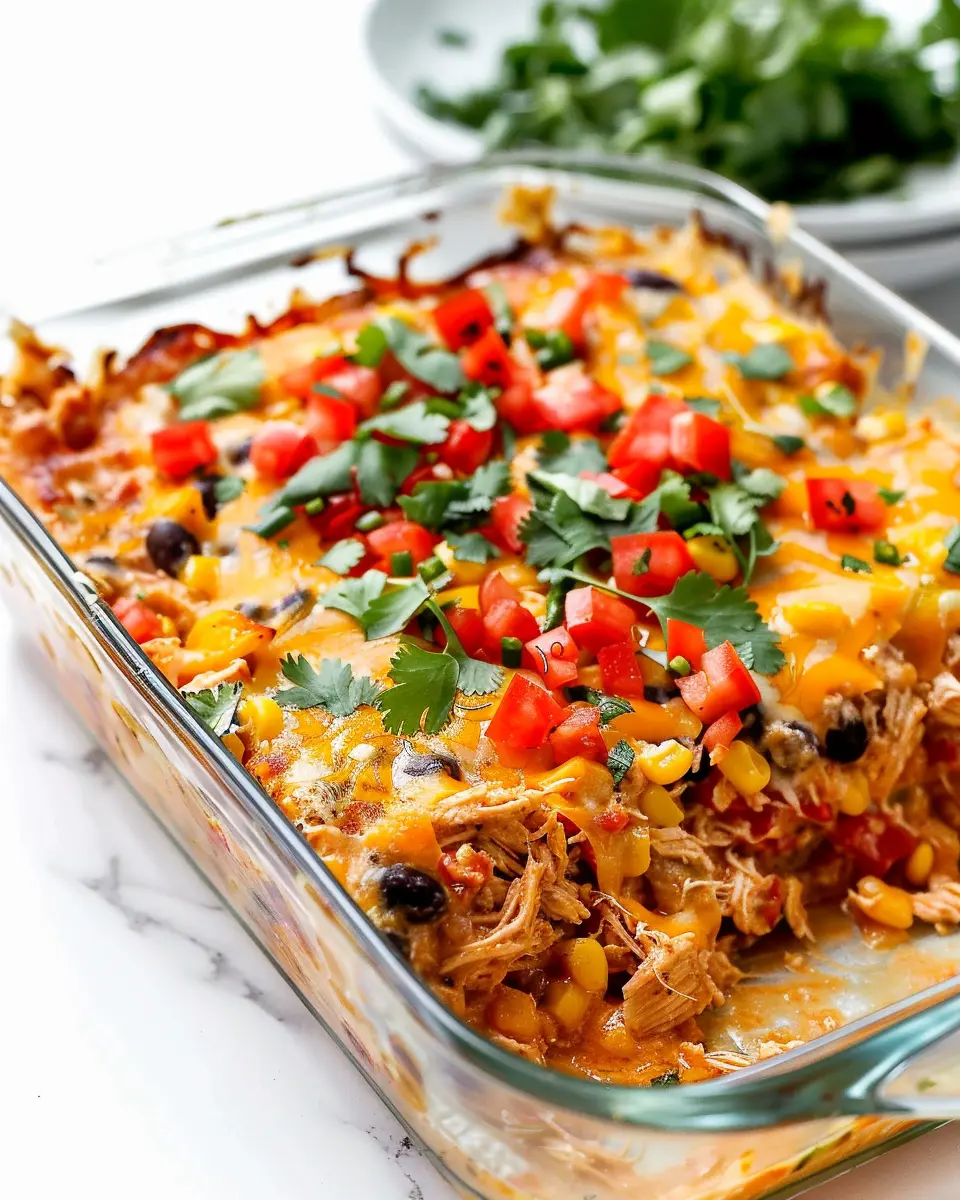 Easy Chicken Burrito Casserole