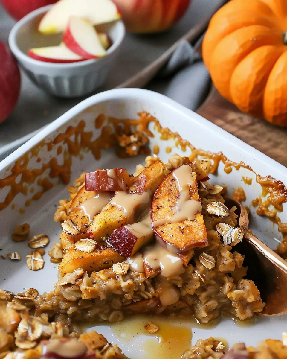 Pumpkin Apple Baked Oatmeal