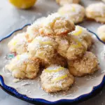 Lemon Coconut Drop Shortbread Cookies