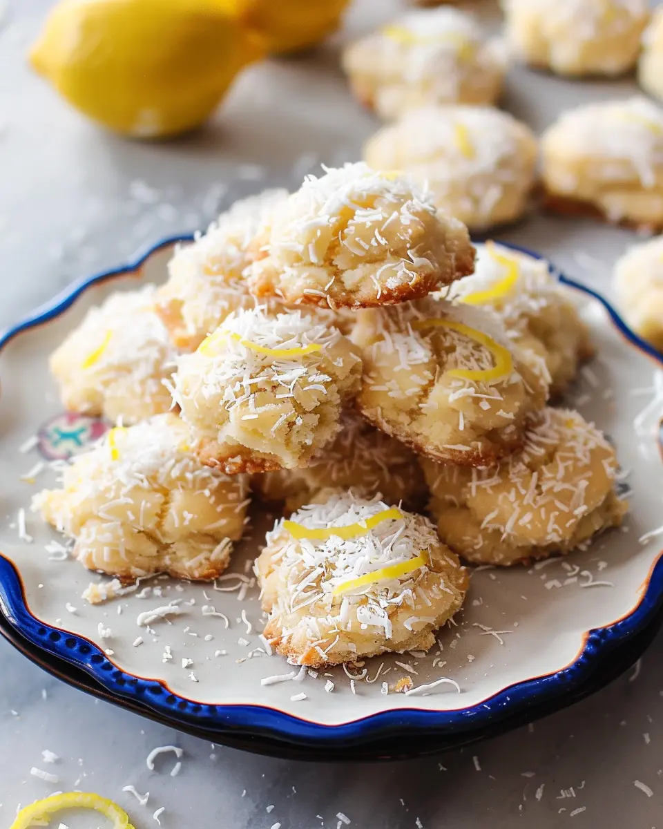 Lemon Coconut Drop Shortbread Cookies: Easy &amp; Irresistibly Delicious