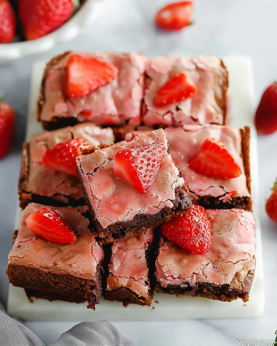 Strawberry Brownies Recipe