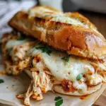 Slow Cooker Parmesan Garlic Chicken Sandwich