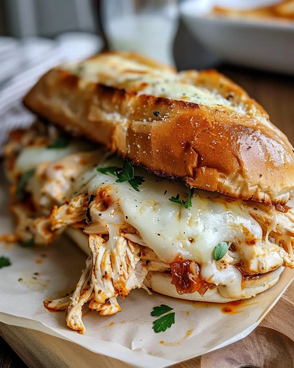 Slow Cooker Parmesan Garlic Chicken Sandwich: Easy and Delicious