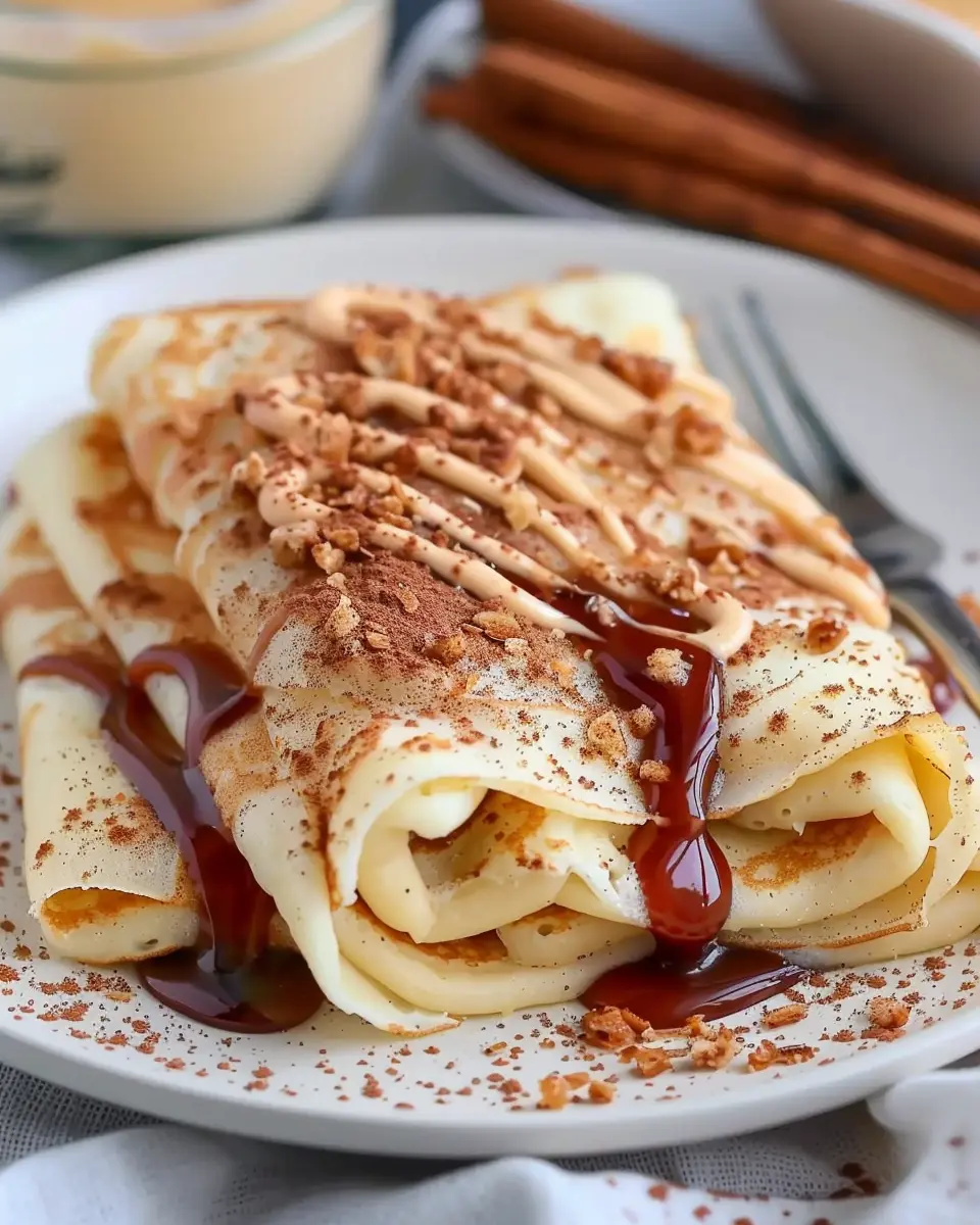 Cinnamon Roll Protein Crepes