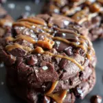 Double Chocolate Salted Caramel Cookies