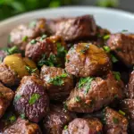 High Protein Slow Cooker Garlic Butter Beef Bites