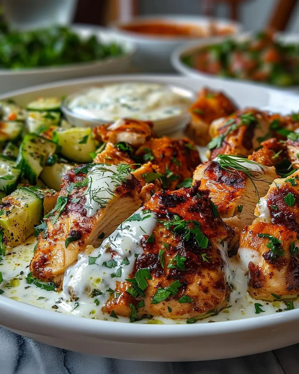 Turkish Chicken with Creamy White Sauce: A Juicy Delight at Home