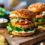 Air Fryer Beyond Chicken-Style Caesar Burger