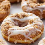 Coffee Cake Donuts with Vanilla Glaze