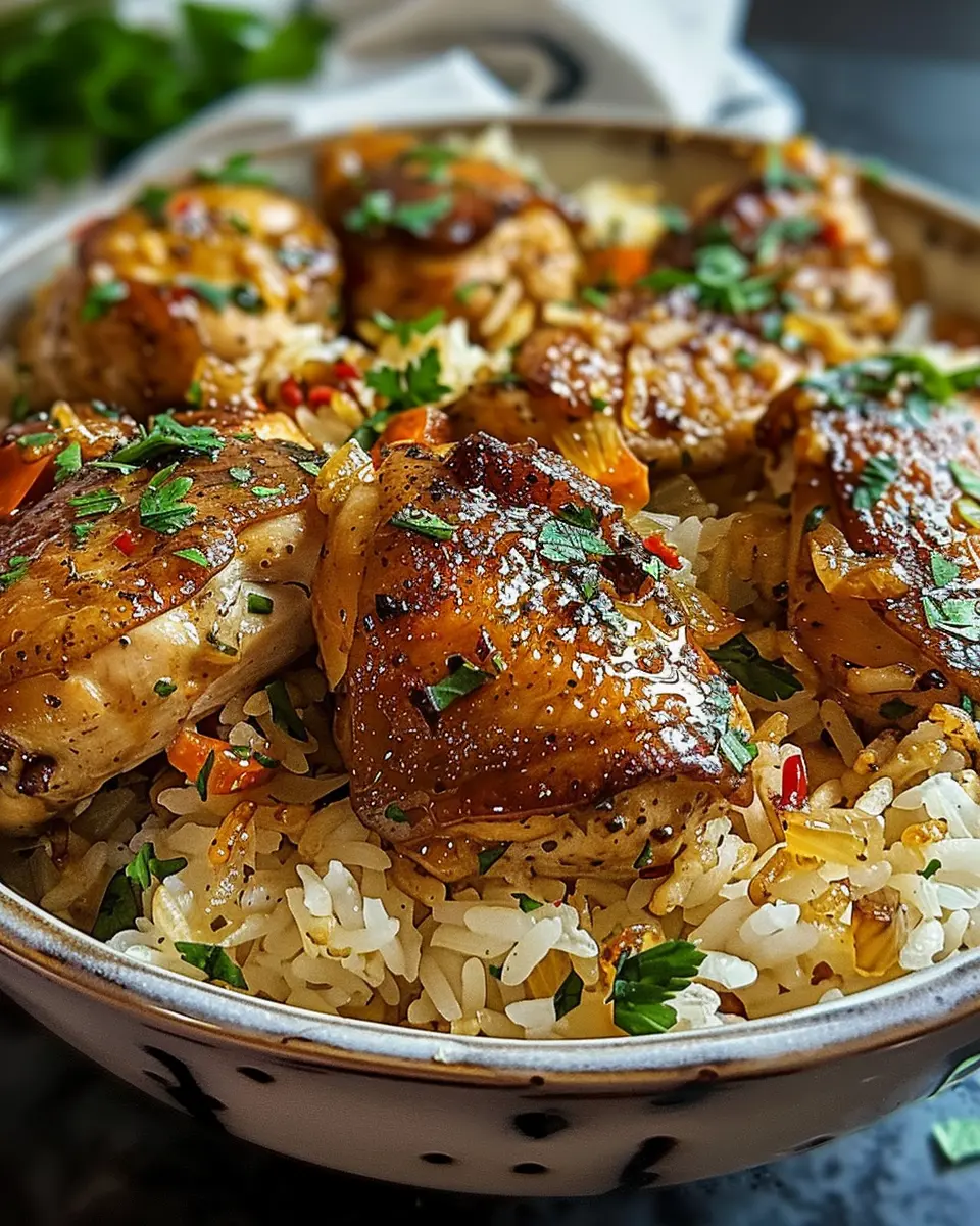 Forgotten Chicken and Rice: Easy Comfort Food with Turkey Bacon