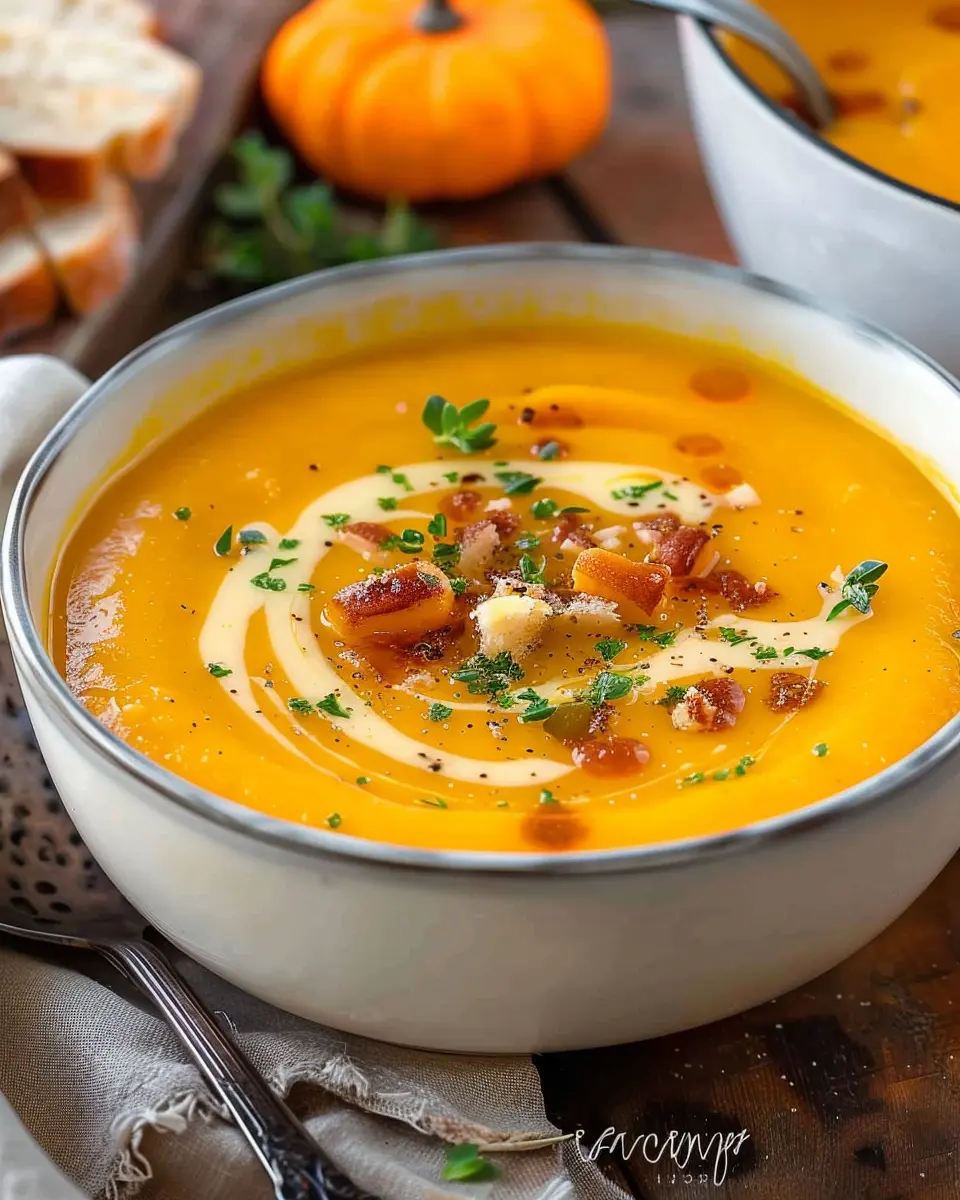 Pumpkin Soup: Easy Comfort Food with Turkey Bacon Twist