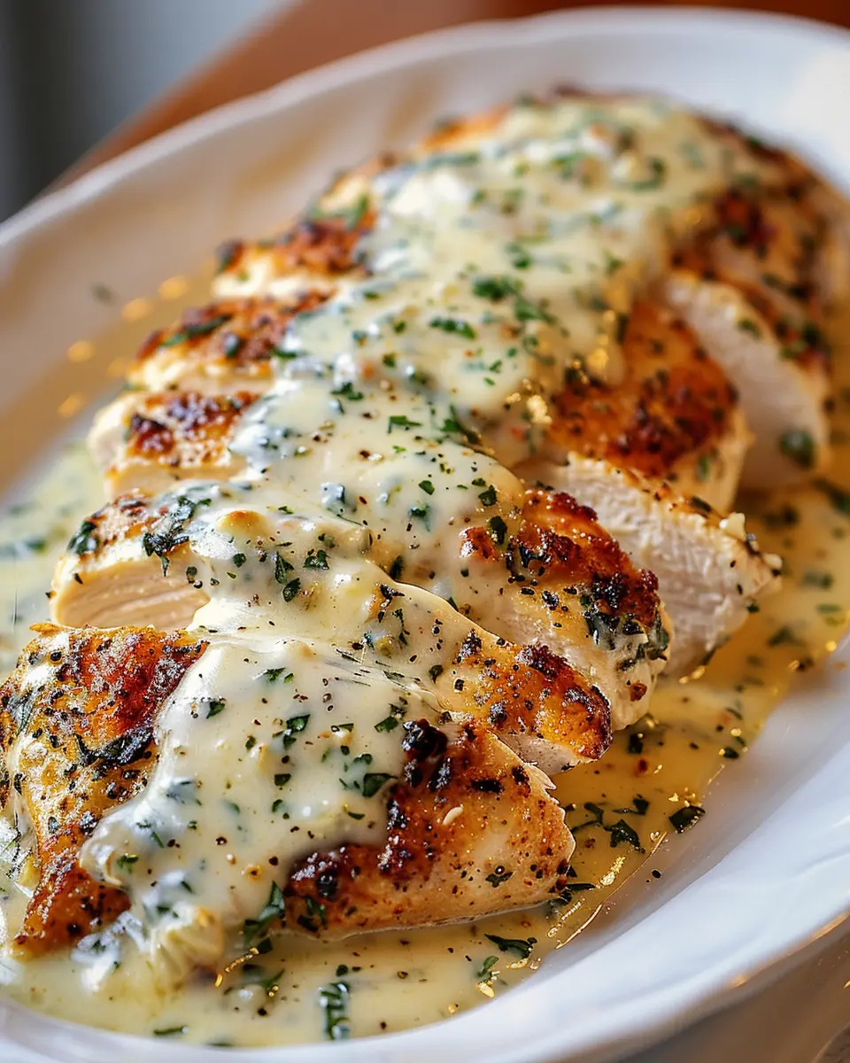 Baked Caesar Chicken with Creamy Parmesan Sauce: Easy and Flavorful